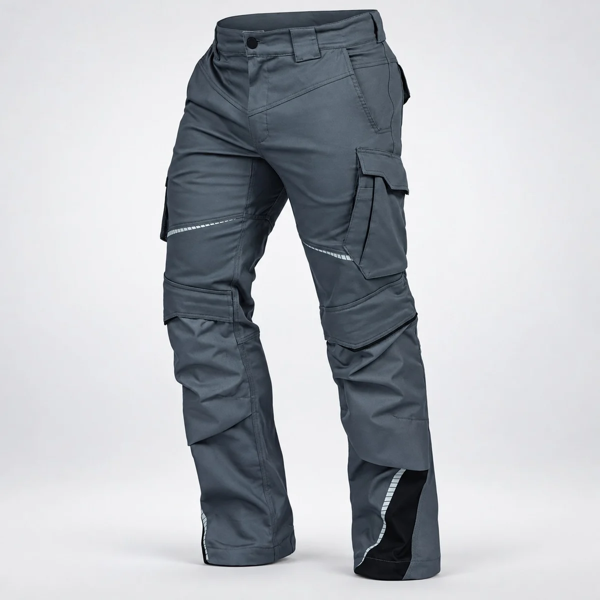 Mens Grey Industrial Cargo Trouser