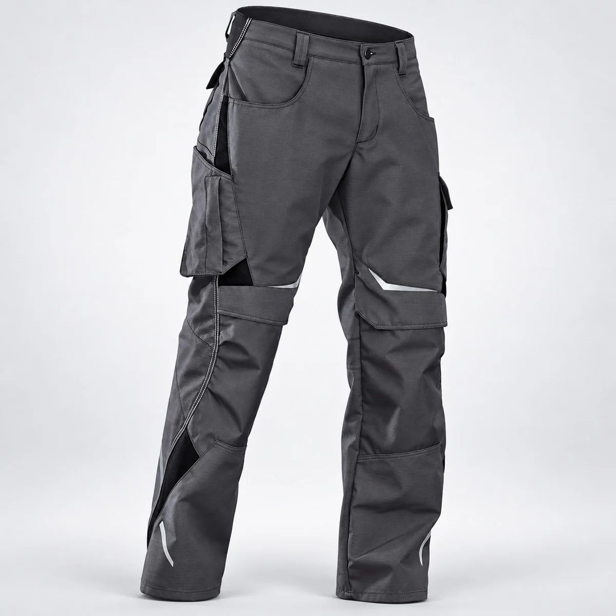 Charcoal Grey Industrial Cargo Trousers