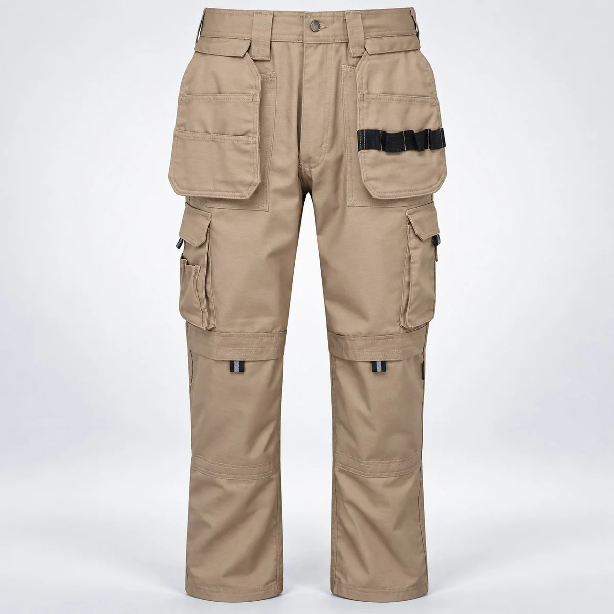 Mens Khaki Industrial Cargo Trouser