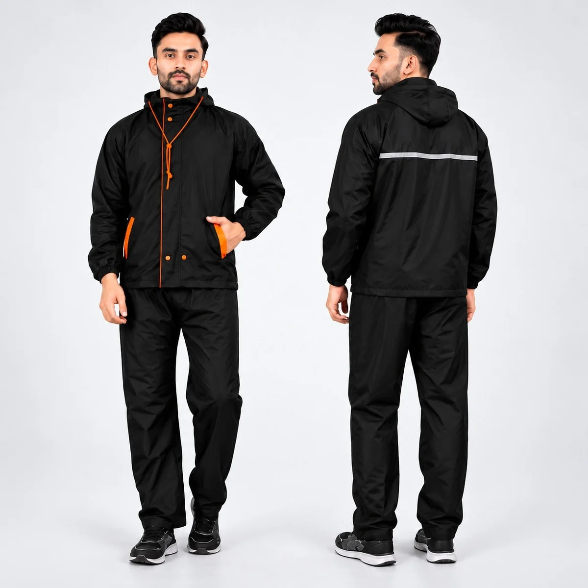 Industrial Waterproof Rain Suit with Reflective Tape