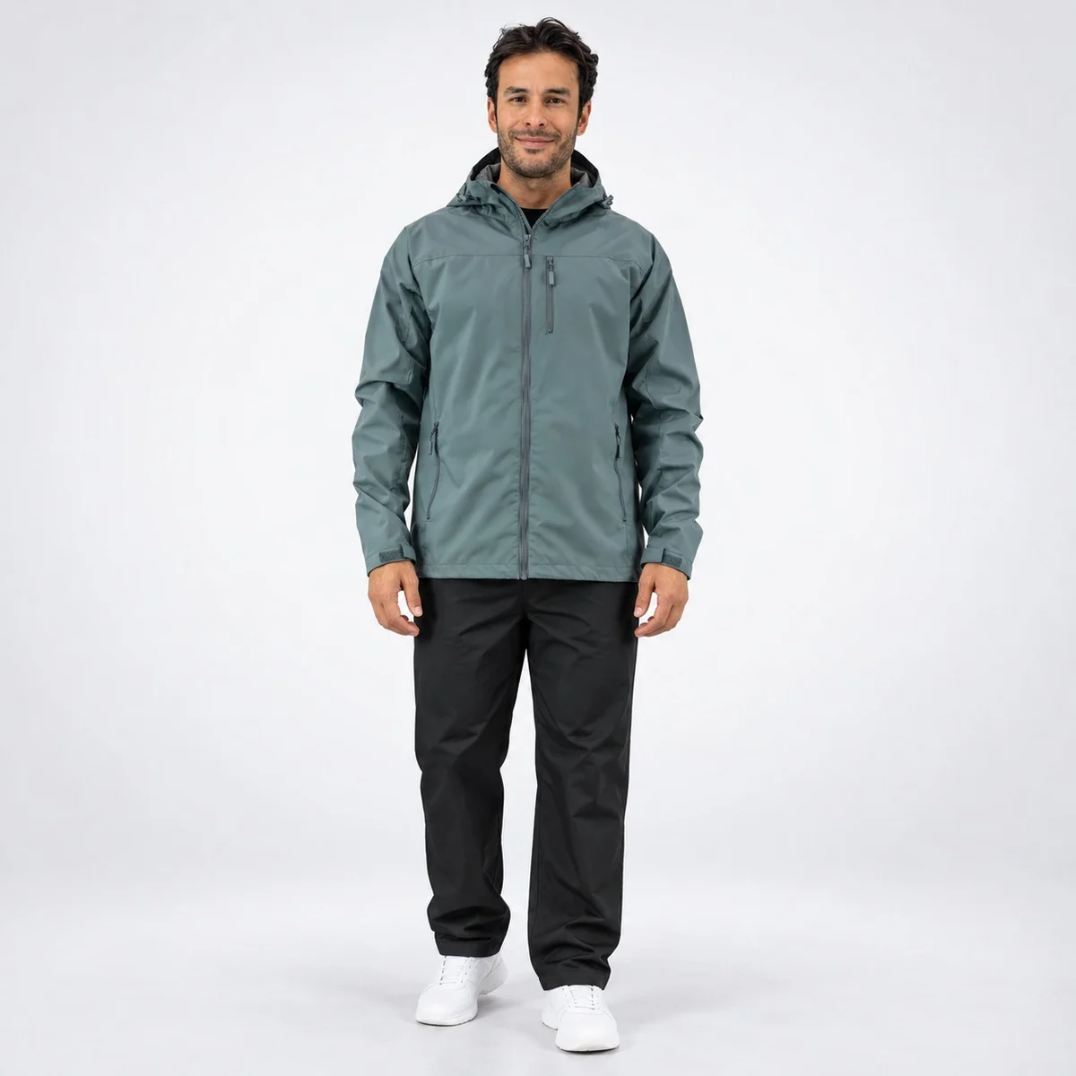 Sage Green Waterproof Hooded Rainwear Set