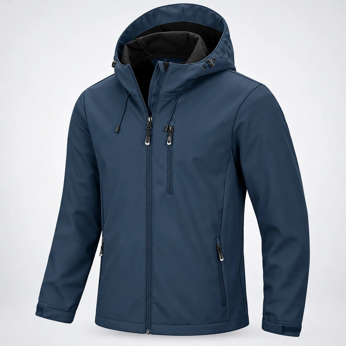 Navy Blue Industrial Hooded Jacket