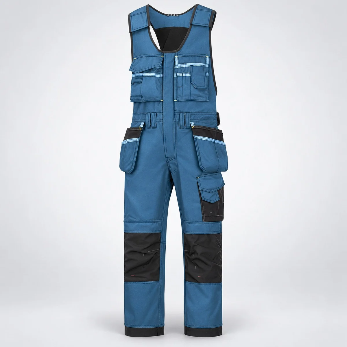 Industrial Blue Cotton Twill Overalls