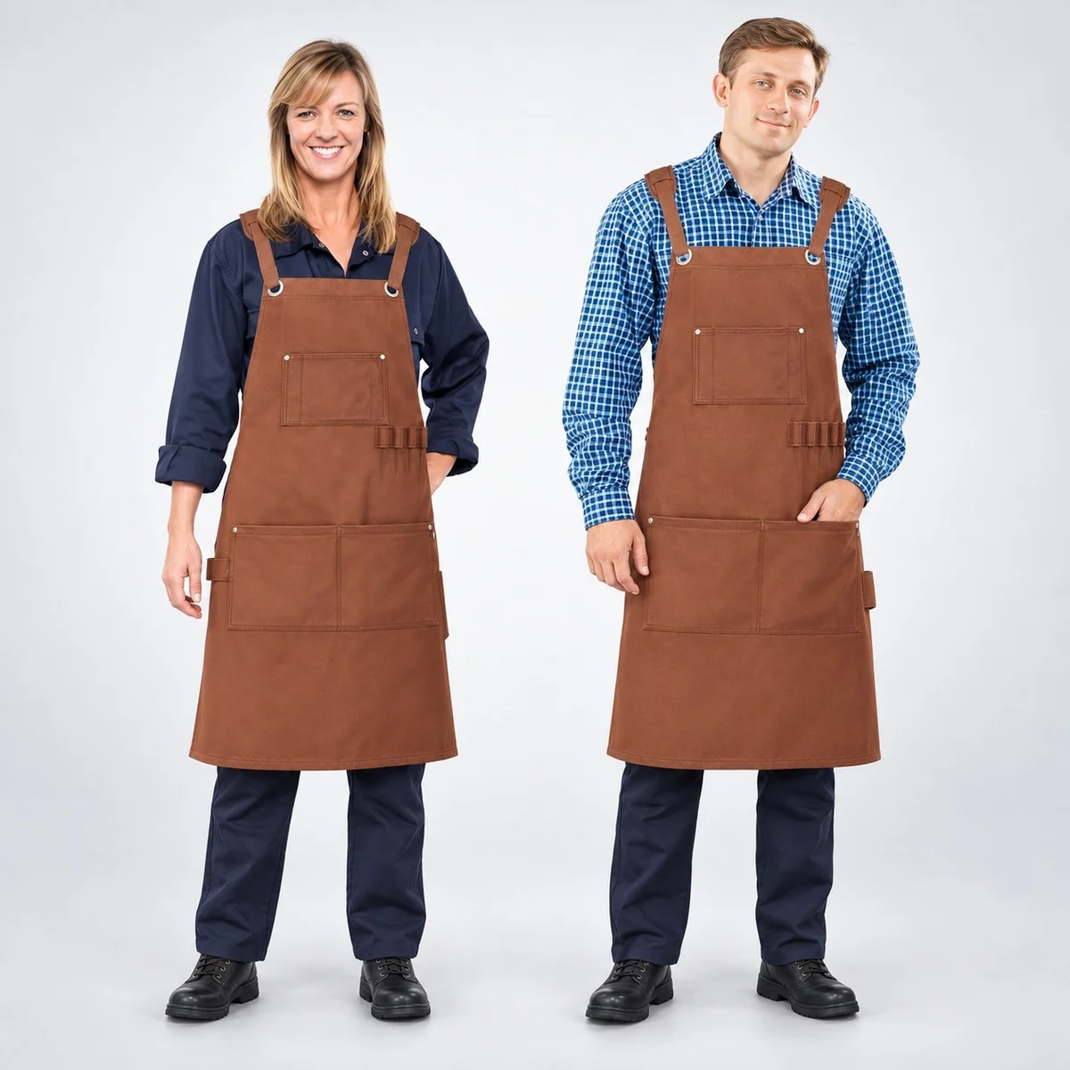 Brown Industrial Cotton Canvas Work Apron