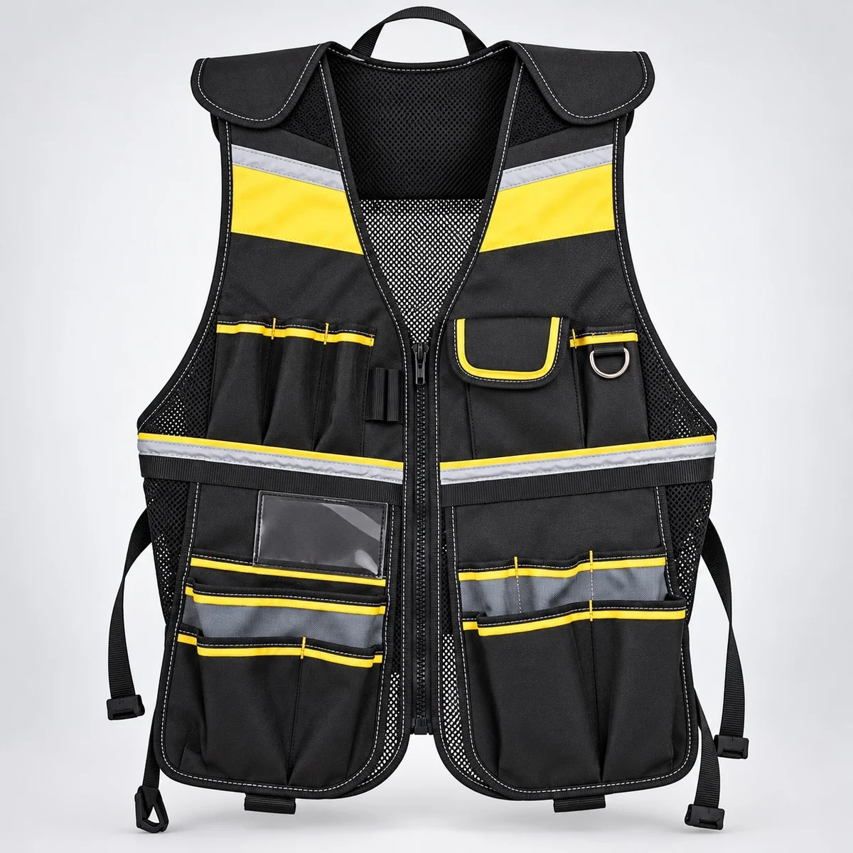 Black and Yellow Industrial Utility Safety Vest