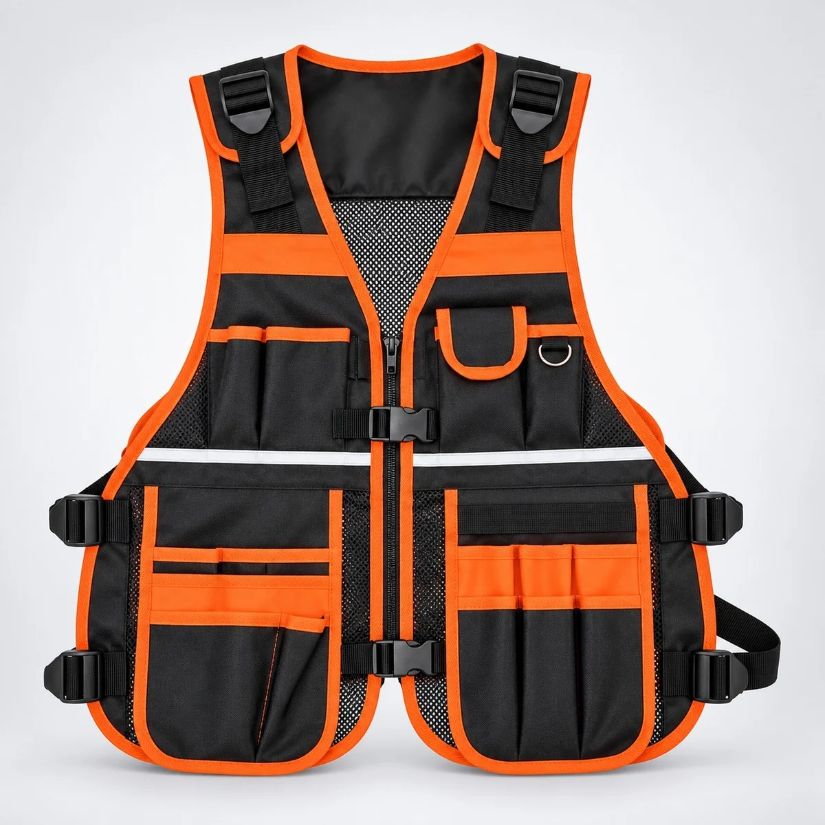 Industrial Multi-Pocket Safety Utility Vest