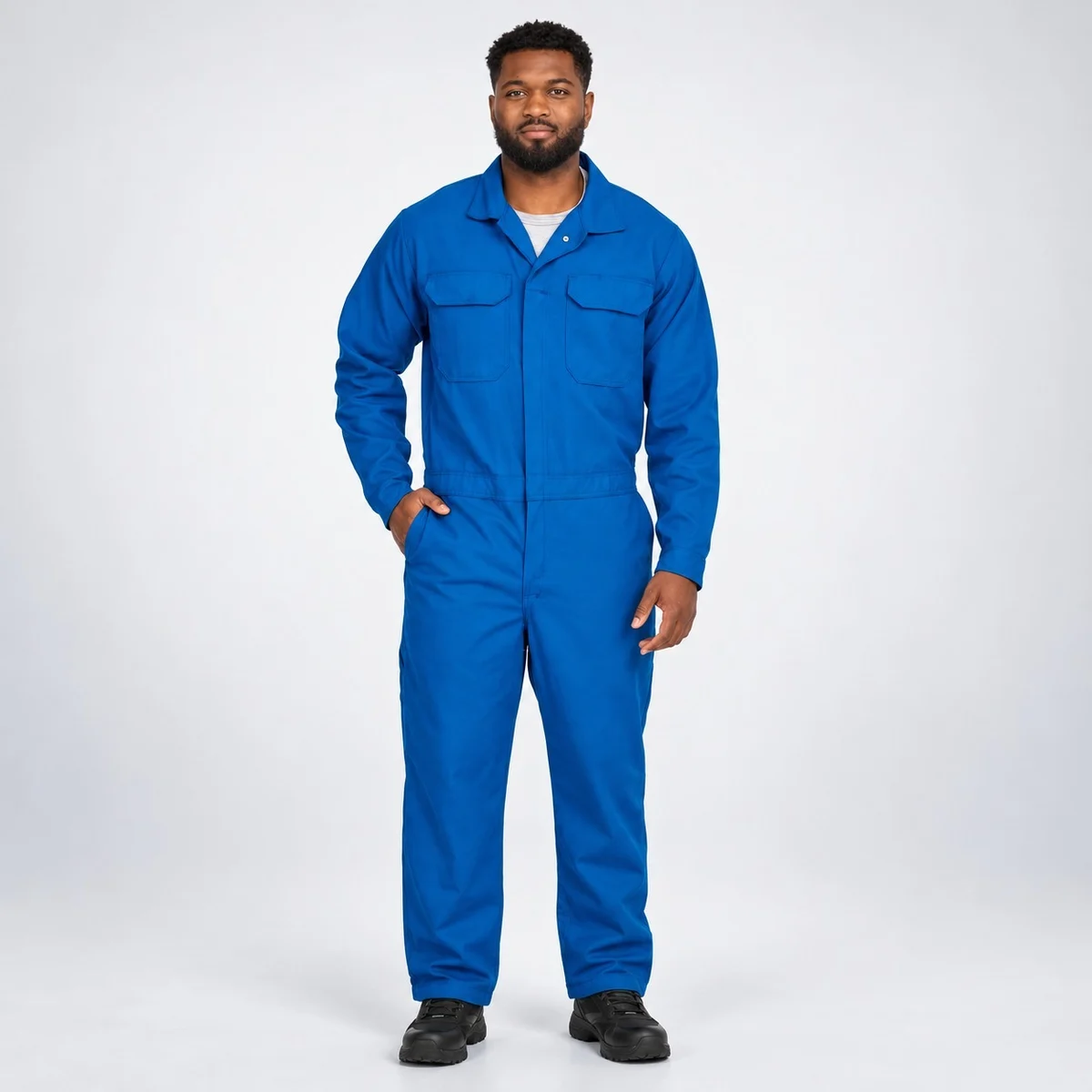 Royal Blue Cotton Twill Industrial Coverall