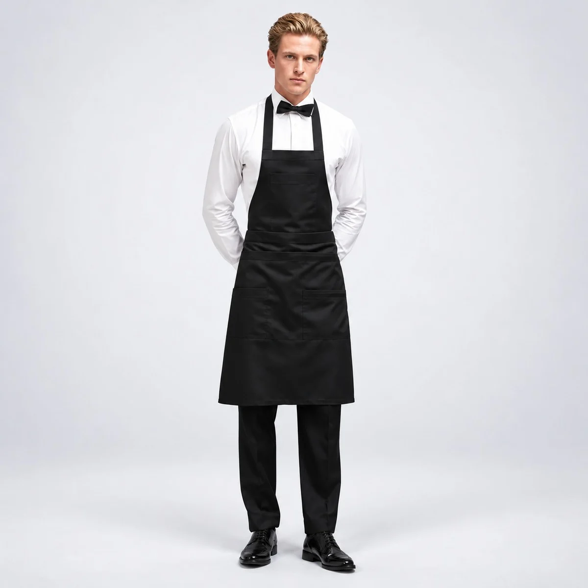 Black Hotel Waiter Bib Apron
