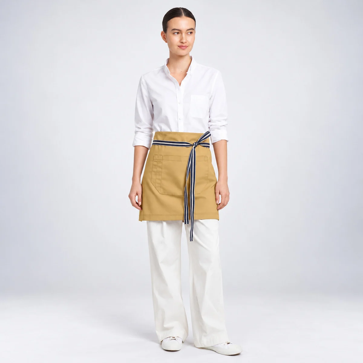Womens Hotel Service Uniform Set with Waist Apron