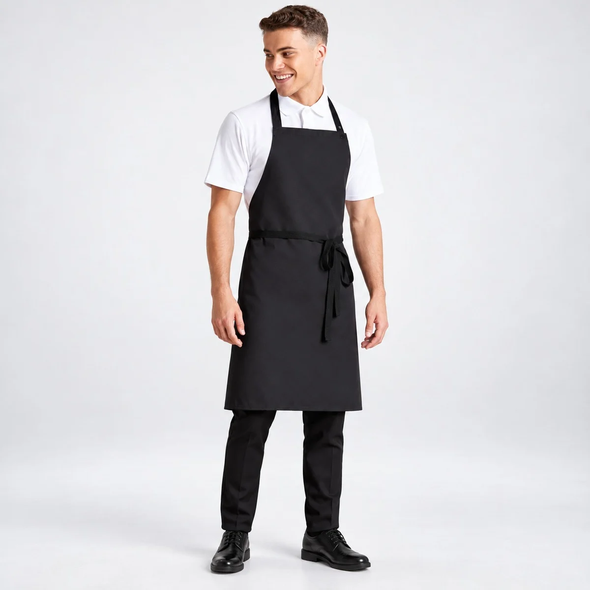 Classic Black Hotel Bib Apron