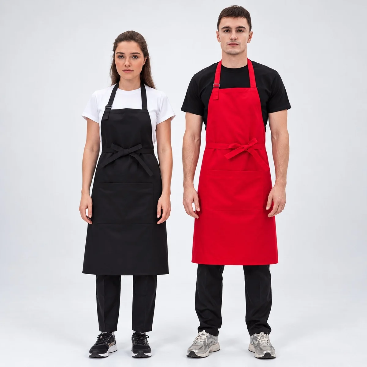 Adjustable Poly-Cotton Bib Apron