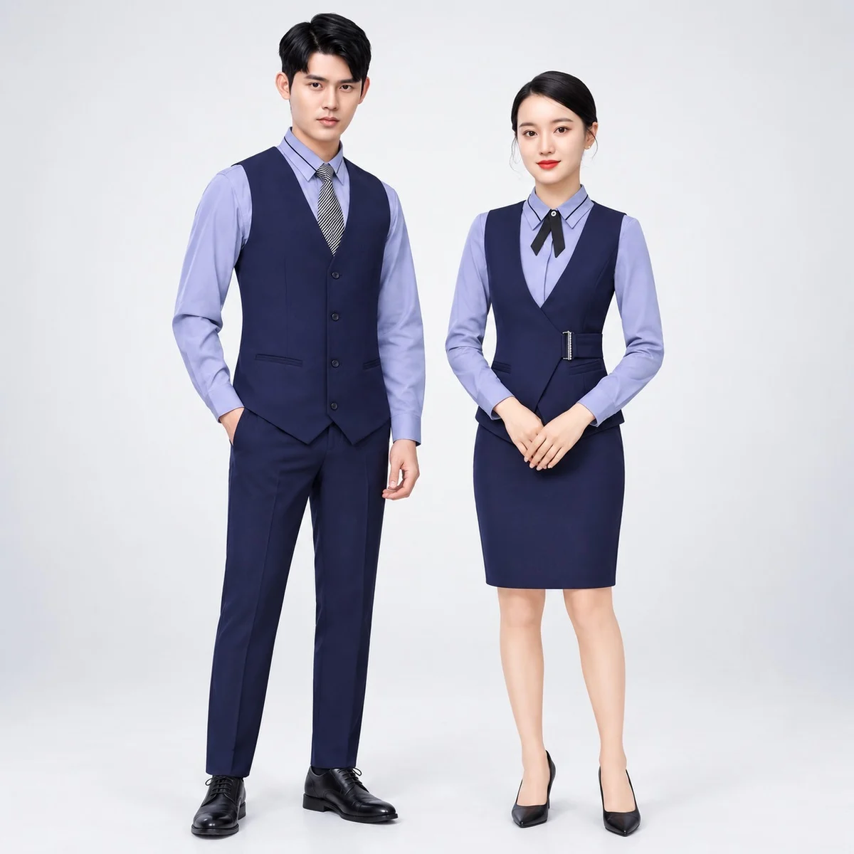 Womens Hotel Formal Vest and Skirt Set