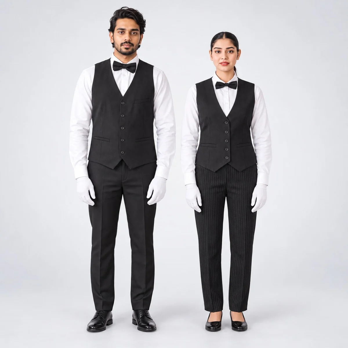 Classic Black and White Hospitality Uniform Set